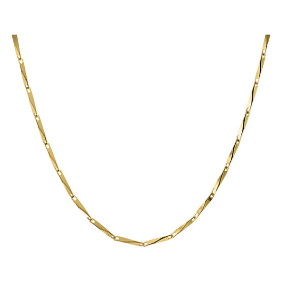 C112 14k yellow gold 3D Infinity chain - C112